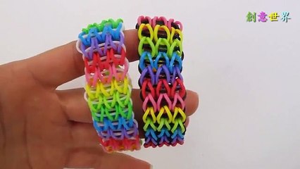 七彩瀑布手環 (全長) Triple Single Bracelet(Full Length) - 彩虹編織器中文教學 Rainbow Loom Chinese Tutorial