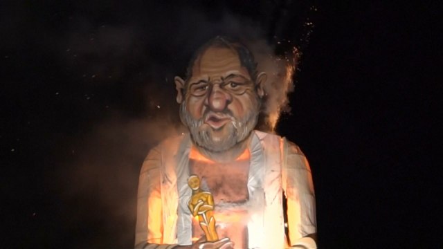 Effigy of Harvey Weinstein burnt at British town's bonfire night