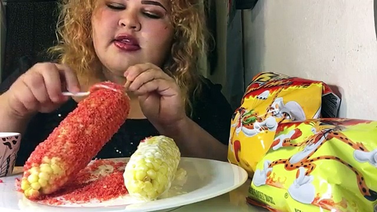 Flamin Hot Cheetos Corn on the Cob/ Mukbang @Wendys Eating Show