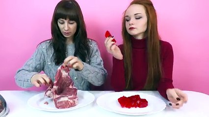 Обычная Еда против Мармелада! СЪЕЛИ ЧЕРЕПАХУ, ЛЯГУШКУ ! Real Food vs Gummy Food - Candy Challenge