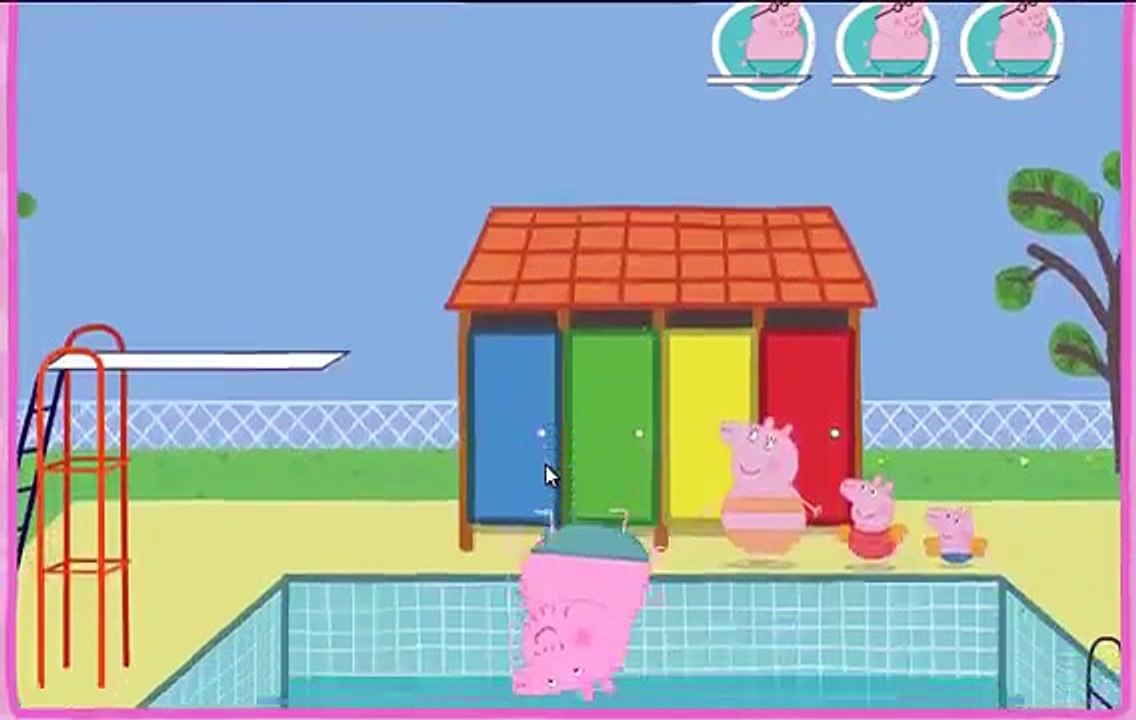 Peppa Pig Francais Tous á La Piscine P.2