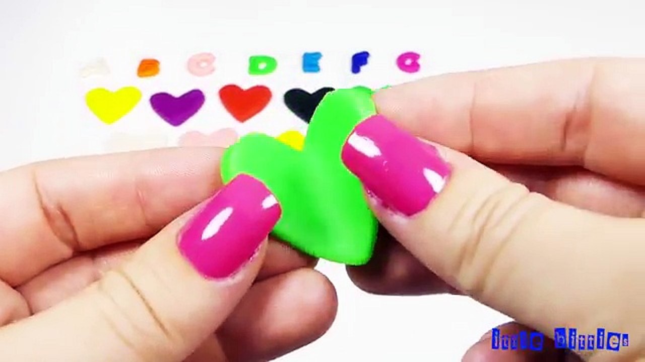 ABCDEFGHIJKLMNOPQRSTUVWXYZ Learn Alphabet Modeling Clay Play Doh Hearts & Nursery Rhymes
