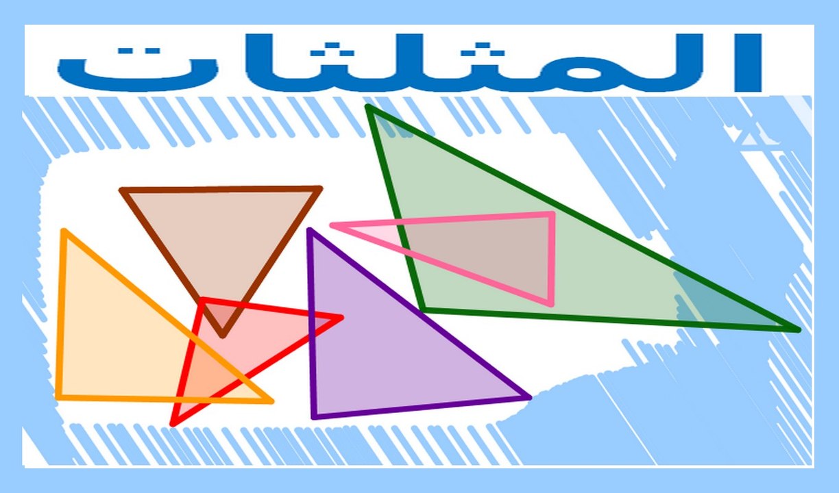 الرياضيات السادسة إبتدائي - المثلثات  تمرين 5