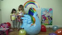 My Little Pony SUPER GIANT Surprise Egg Worlds BIGGEST Kinder Egg Play Doh Surprise Toy unboxing