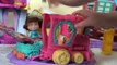 Anna and Elsa Toddlers go to Surprise Toy Land - Play Ride Train Open Surprise Eggs Toys In Action