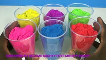 DIY How To Make Kinetic Sand Tower Giant Kinetic Sand Cube Rainbow Cake Learn Colors