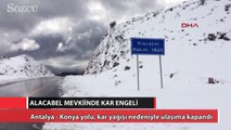 Antalya yolu kar nedeniyle ulaşıma kapandı
