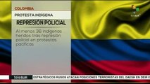 Organizaciones de Colombia denuncian represión contra las comunidades
