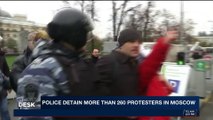 i24NEWS DESK | Police detain more than 260 protesters in Moscow | Sunday, November 5th 2017