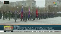 Rusia rinde tributo a militar asesinado en Siria