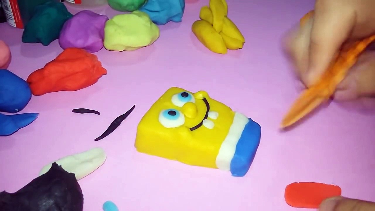 fazendo o bob esponja com massinha de modelar