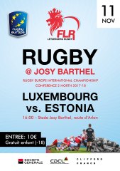 LUXEMBOURG / ESTONIA - RUGBY EUROPE CONFERENCE 2 NORTH 2017/2018
