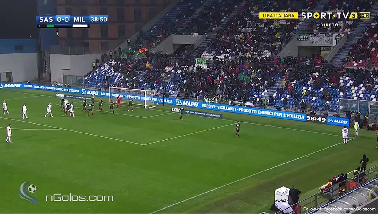 Sassuolo 0-1 AC Milan  Romagnoli 40' GOL HD 05.11.2017  12°Giornata