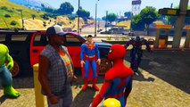 Spiderman Policeman Arrested People with Superheroes - Cartoon for kids & Nursery Rhymes Songs