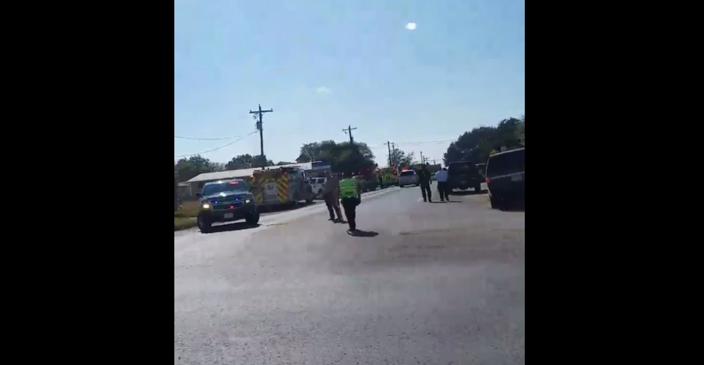 Police and Emergency Services Respond to Sutherland Springs Church Shooting