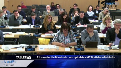 NAŽIVO od 9:00: Zasadnutie Miestneho zastupiteľstva mestskej časti Bratislava-Petržalka 2017-11-07