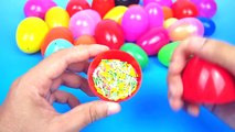 LEARN COLORS for Children 30 Surprise Eggs !! SpiderMan SpongeBob HELLO KITTY ANGRY BIRDS PEPPA PIG