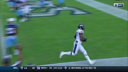 Flacco rolls out and finds Buck Allen for TD to cut Titans' lead to three