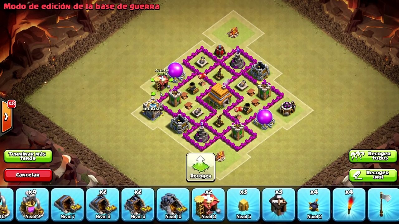 DISEÑO ALDEA AYUNTAMIENTO 6 ► 2 ANTIAEREOS◄ Base de guerra/Subida de copas | Clash Of Clans