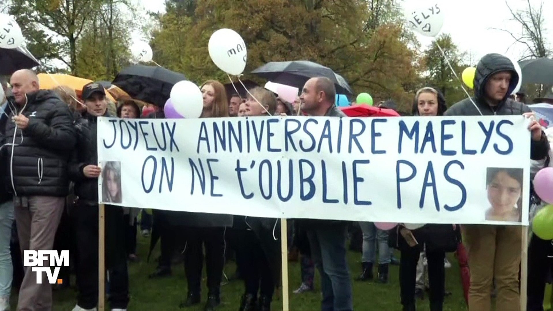 Un Lacher De Ballons Pour L Anniversaire De Maelys Toujours Portee Disparue Video Dailymotion