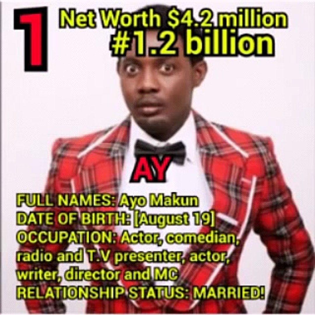 Top 10 richest comedian in Nigeria (latest)