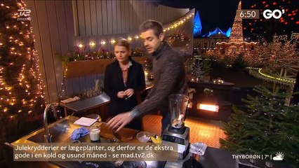 Mads Bo laver juices og smoothies med julekrydderier som faktisk er lægeplanter i Go' morgen Danmark