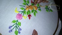 Hand Embroidery stitches Tutorial. Tiny design for frocks, blouses , cushion covers etc,.