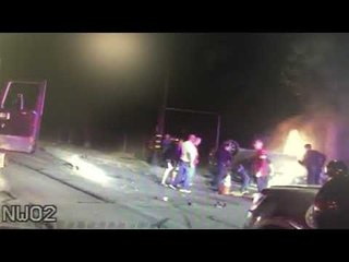 Orange County Police Rescue Man From Burning Car