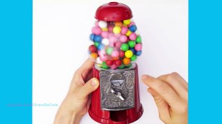 How to Draw Cute Gumball Machine with Sweet Gumballs step by step Animated FUN