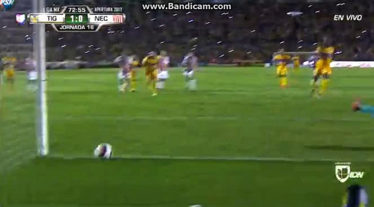Gol de Enner Valencia - UANL Tigres vs Necaxa 1-0