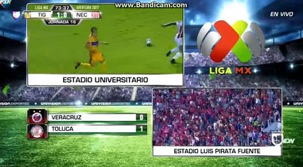 Gol de Alexis Pedro Canelo - Veracruz vs Deportivo Toluca 0-1