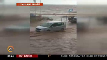 Mersin'de 2 gündür devam eden yağışlar sele yol açtı