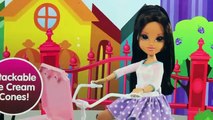 Barbie buys the biggest Ice Cream in the WORLD from Sophina Ice Cream Bike Moxie Girl