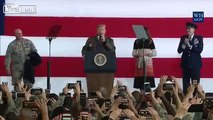 President Donald Trump Addresses Troops In Japan