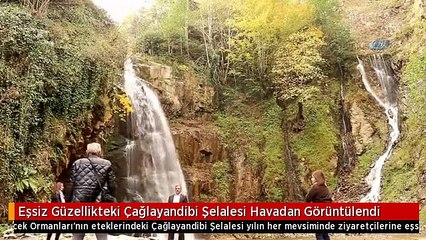 Eşsiz Güzellikteki Çağlayandibi Şelalesi Havadan Görüntülendi