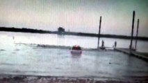 Idiotic Drunk Driver Fleeing Police Drives Straight Into A Lake