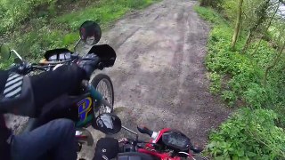 Honda Grom/MSX125 off roading with a Yamaha DT