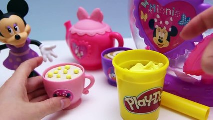 Minnie Mouse Bow-tique Play Doh Tea Playset Disney Junior Mickey Mouse Toys Juego de Té Plastilina