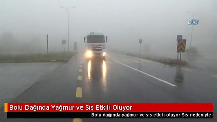 Bolu Dağında Yağmur ve Sis Etkili Oluyor