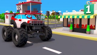 LEARN COLORS Small Fire Truck w/ Kids Video 3D Cartoon Nursery Rhymes for Babies!