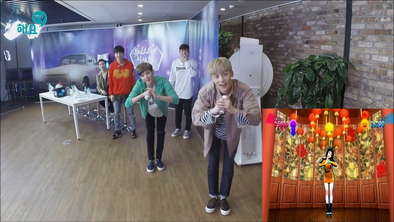 뉴이스트의 Wii 댄스 대결
