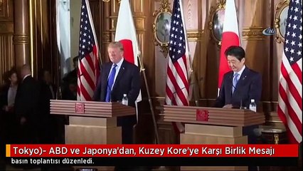 Tokyo)- ABD ve Japonya'dan, Kuzey Kore'ye Karşı Birlik Mesajı