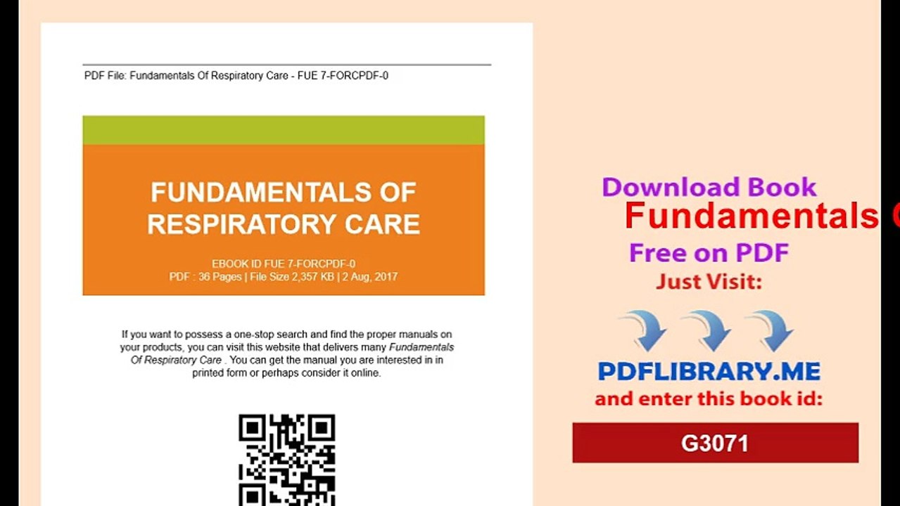 Fundamentals Of Respiratory Care