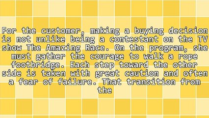 Why Is Making a Buying Decision Like Being on the Amazing Race TV Show?