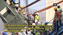 Construction of arch bridge on world's tallest railway bridge begins
