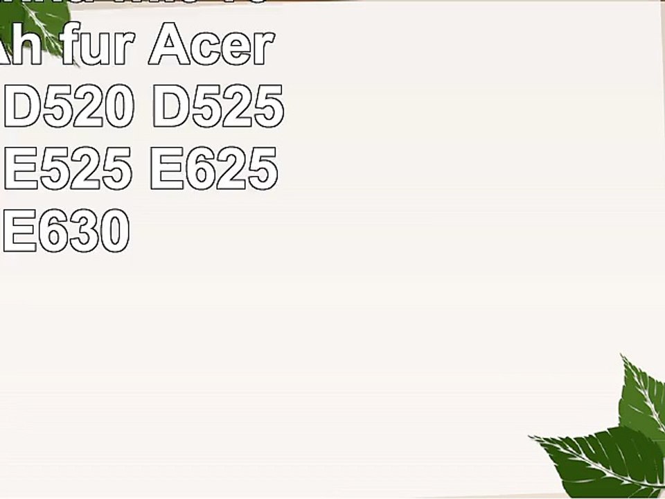 Vinitech Akku mit 108V 4400mAh für Acer eMachines D520 D525 D725 E430 E525 E625 E627 E630
