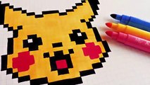 Handmade Pixel Art - How To Draw Cute Pikachu #pixelart