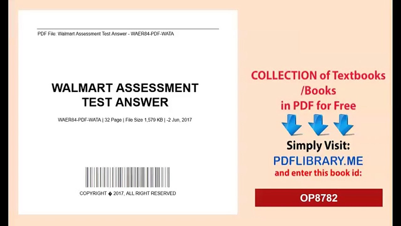 [PDF] Walmart Assessment Test Answer [D0WNL04D]