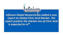 Citric Acid Market: Global Industry Analysis, Trends, Market Size & Forecasts to 2023