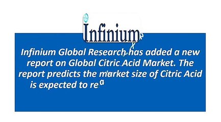 Citric Acid Market: Global Industry Analysis, Trends, Market Size & Forecasts to 2023